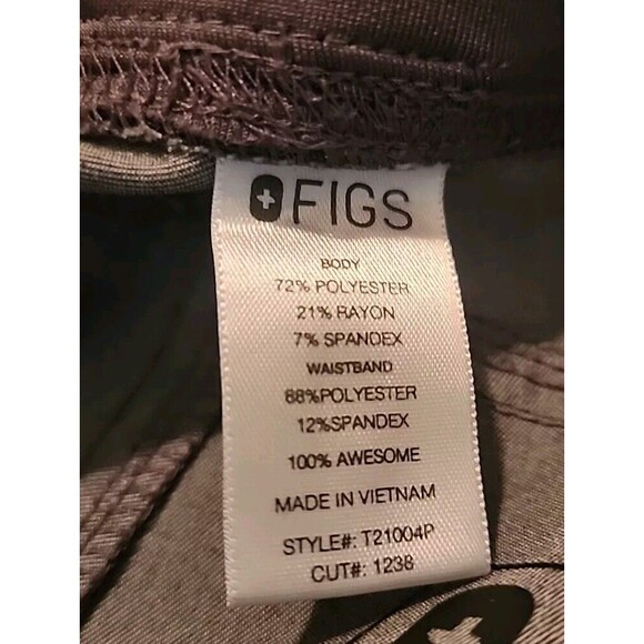 Figs Womens Scrub Pants Size Small Gray Straight Tie Front Pockets - Picture 6 of 8